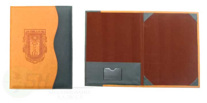 PORTA TITULOS COMBINADO CON INTERIOR GAMUSINA MATERIAL PIEL SINTETICA ITALIANA